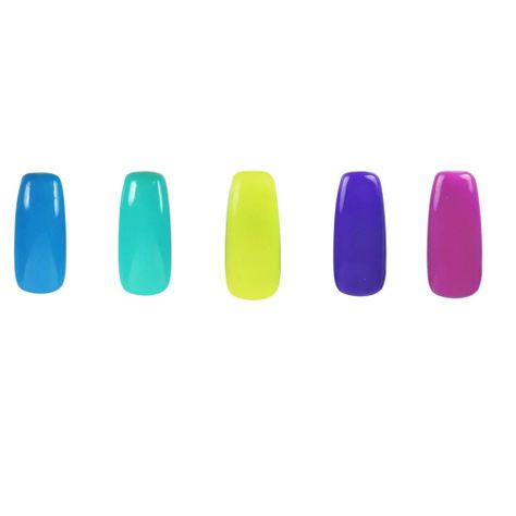 Set de 5 esmaltes semipermanentes secado uv larga duración Kleancolor-0