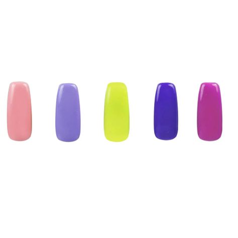 Set de 5 esmaltes semipermanentes secado uv larga duración-0