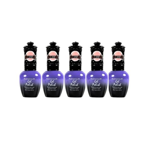 Set de 5 esmaltes semipermanentes secado uv larga duración-1