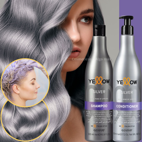 Kit Shampoo mas Acondicionador Matizadores Violeta Yellow efecto PLATA-1