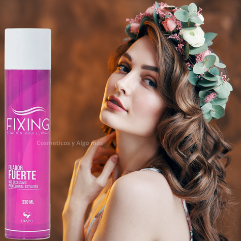 Laca profesional de fijacion fuerte fixing en spray 330ml-2