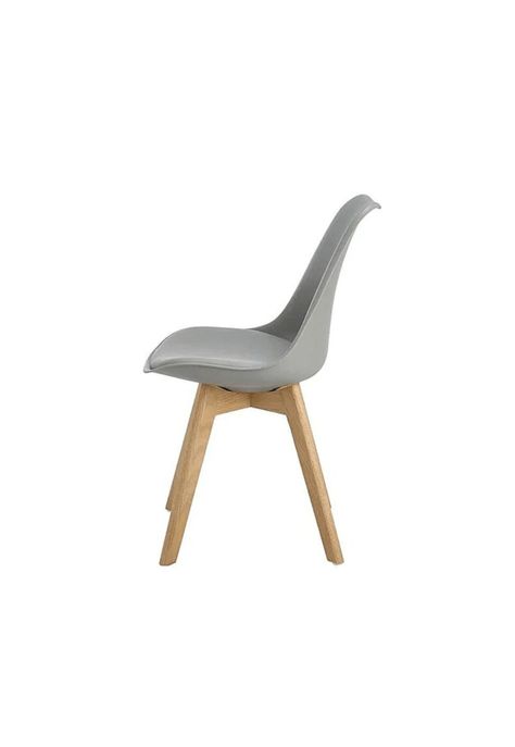 Silla Eames Acolchada Dsw Y Madera / Comedor Escritorio GRIS-1