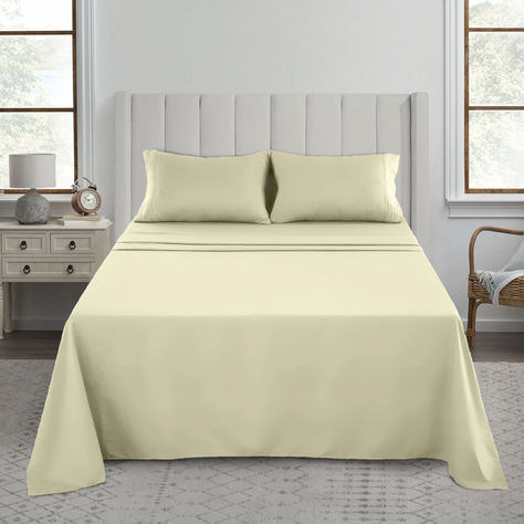 Sabanas Crema Plaza 1,5 Varios Tonos 1800 Hotel Luxury Ultra Soft-1
