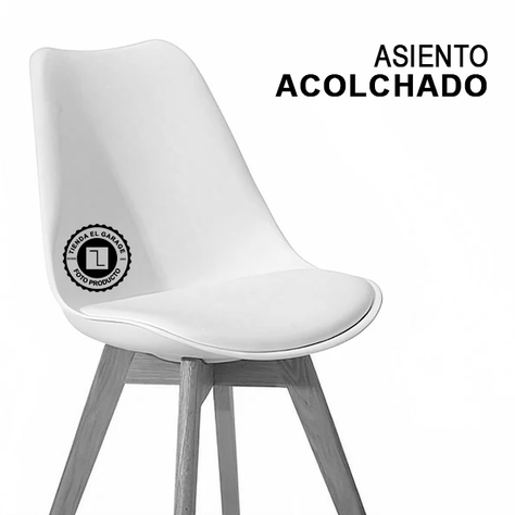 Pack 4 Sillas Acolchadas Eames Negra-4
