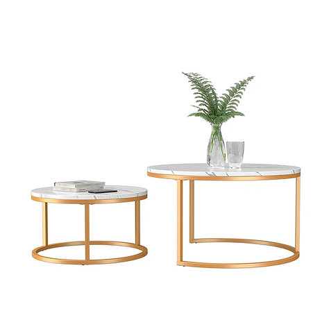Mesa de centro Nido 2 pcs Marmolado 50/70cms-2