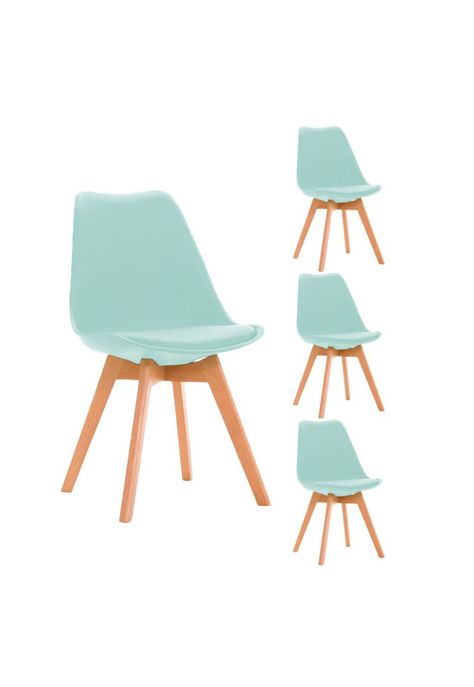 Pack 4 Sillas Tulip Eames Dsw MENTA-0