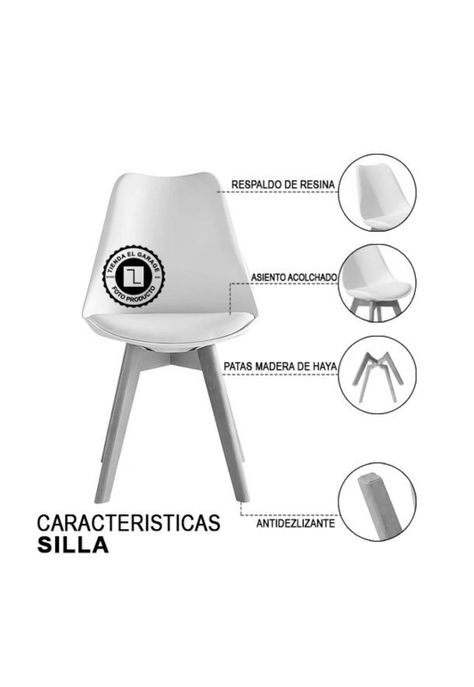 Pack 4 Sillas Tulip Eames Dsw MENTA-2
