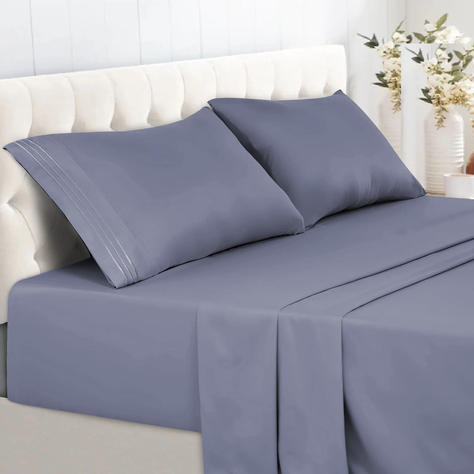 Sabanas Gris Plaza King Varios Tonos 1800 Hotel Luxury Ultra Soft-1