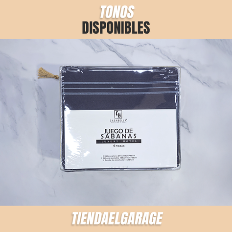 Sabanas Gris Oscuro Plaza 1,5 Varios Tonos 1800 Hotel Luxury Ultra Soft-2