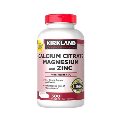 Calcium, Magnesium and Zinc 500 Tabs - Kirkland-0