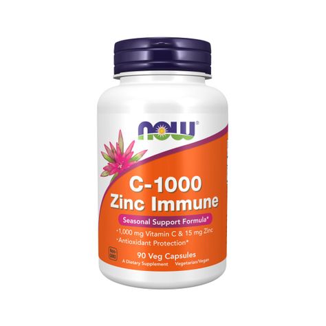 C-1000 Zinc Inmune 90 caps - Now Foods-0