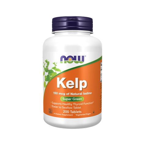 Kelp Natural Lodine 200 tabs - Now Foods-0