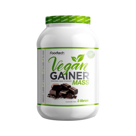 Vegan Gainer Mass 3 lbs - Foodtech Chocolate-0