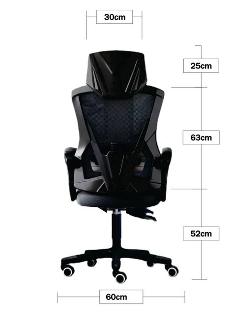 Silla De Escritorio Ajustable Ergonómica - Negro-2