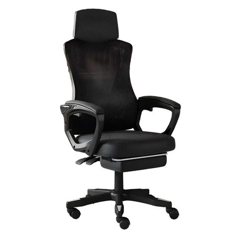 Silla De Escritorio Ajustable Ergonómica - Negro-0