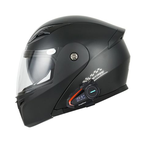 Casco Moto Getnoog Kuqibao Con Bluetooth K20 - Negro Mate-0