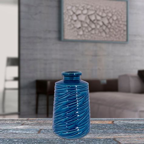 Jarrón Decorativo Malta Blue-3
