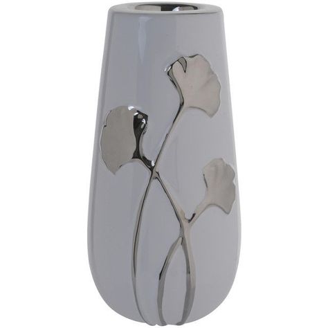 Portavela Decorativo Gingko Silver Grande-0