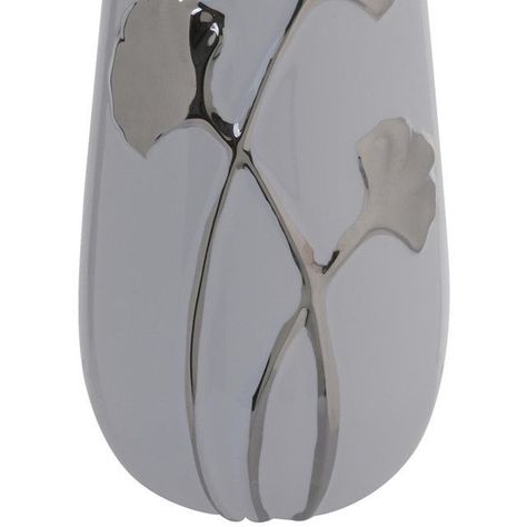Portavela Decorativo Gingko Silver Grande-1