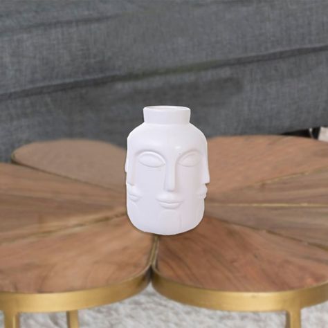Jarrón Decorativo Fez White Mediano-3