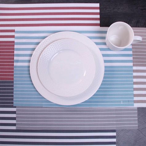 Set de Individuales Decorativo Nevada 6 Piezas Gris-2