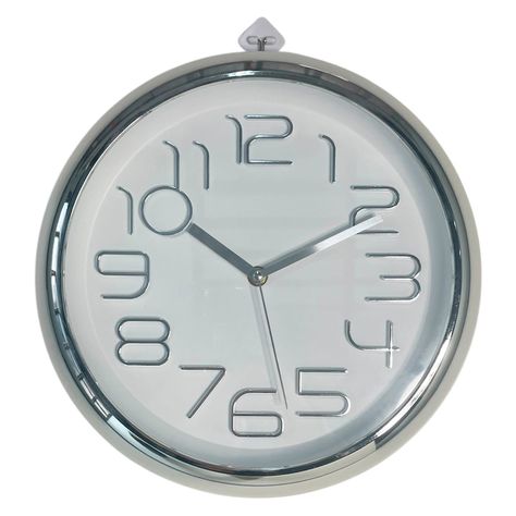 Reloj Mural Decorativo Lugano Silver 30.5 x 4.5 Cm-0