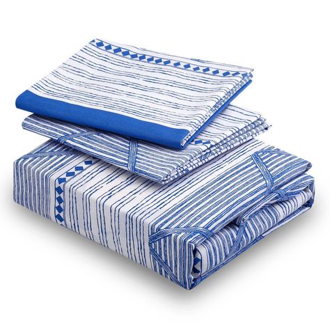 Juego de Sábanas T144 Superking Napoli Blue-1