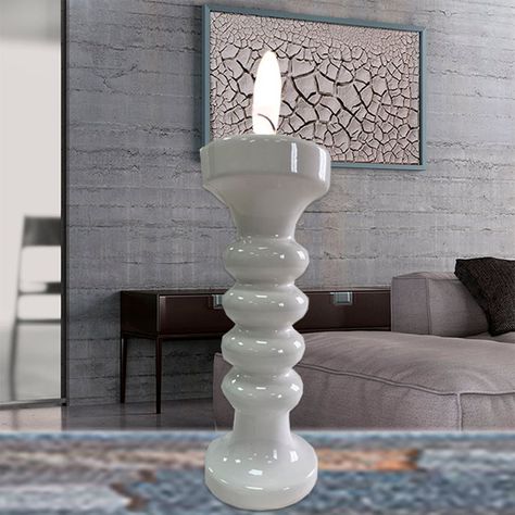 Portavela Decorativo Toulouse Mediano Blanco-4
