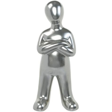 Figura Decorativa Humano Silver Mediano-0