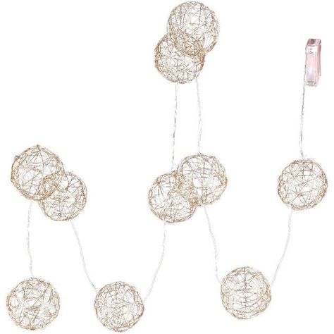 Guirnalda Luminosa Bolas Luces Led Gold-0