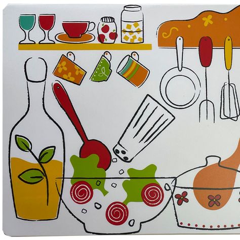 Set de Individuales Decorativo Gourmet 6 Piezas-2