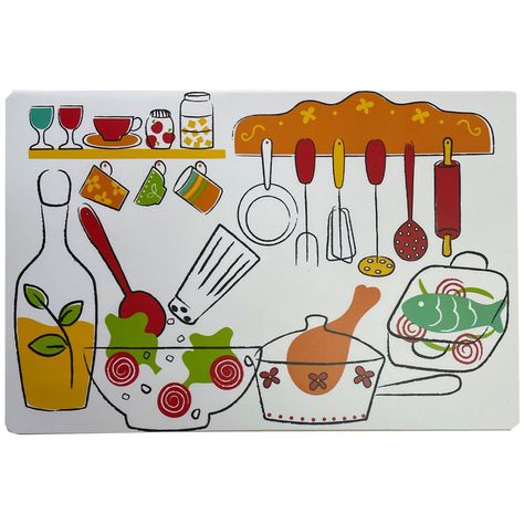 Set de Individuales Decorativo Gourmet 6 Piezas-1