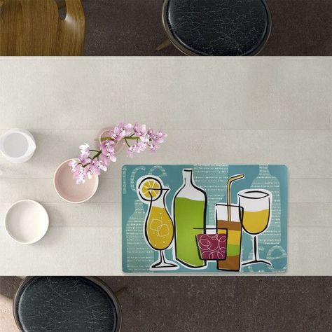 Set de Individuales Decorativo Cocktail 6 Piezas-3