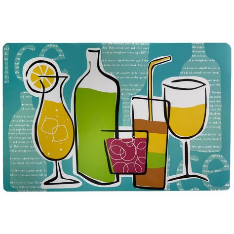 Set de Individuales Decorativo Cocktail 6 Piezas-1
