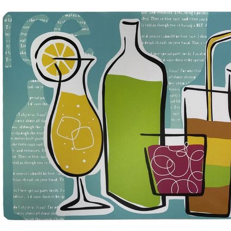 Set de Individuales Decorativo Cocktail 6 Piezas-2