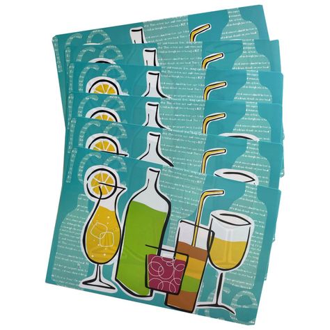 Set de Individuales Decorativo Cocktail 6 Piezas-0
