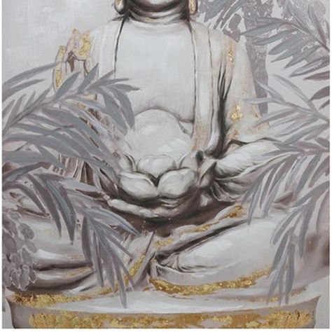 Cuadro Abstracto Buda Sentado Gold 120 x 80-1