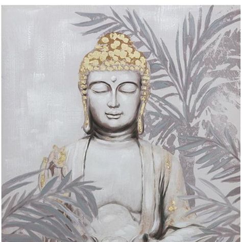 Cuadro Abstracto Buda Sentado Gold 120 x 80-2