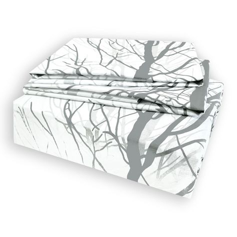 Juego de Sabanas T144 2 Plazas Forest Grey-1