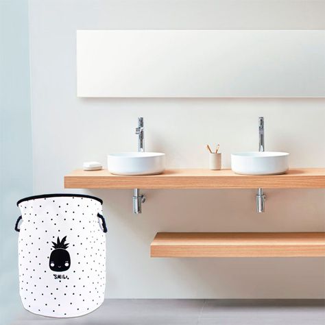 Cesta Decorativa Para Ropa Piña Smile-3