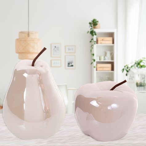 Figura Decorativa Manzana Palau Crema-4