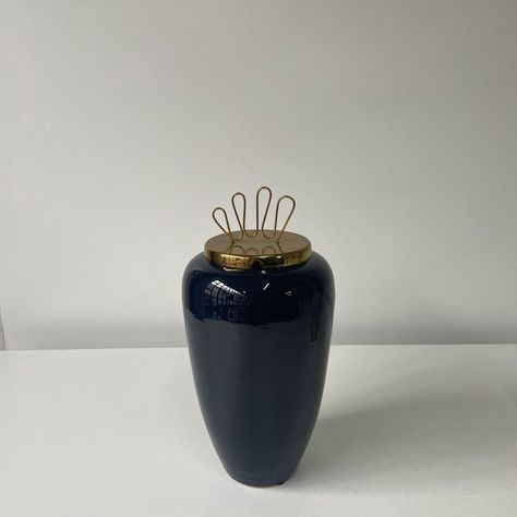 Anfora Decorativa Deep Blue Mediana-3
