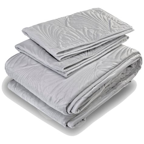 Quilt Liso Velvet Paris Gris Perla 2 Pzas-1
