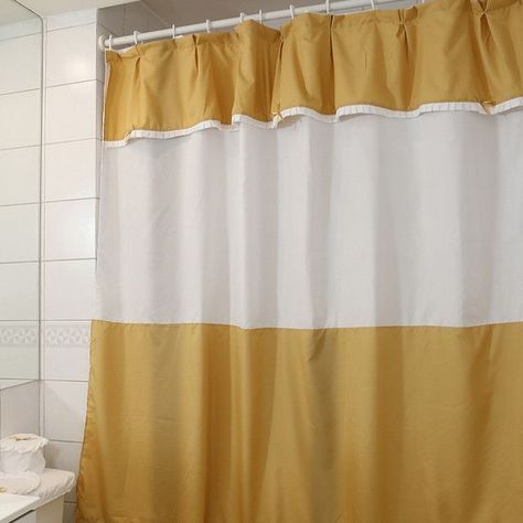 Juego de Cortina para Baño 6 Piezas Mostaza-2