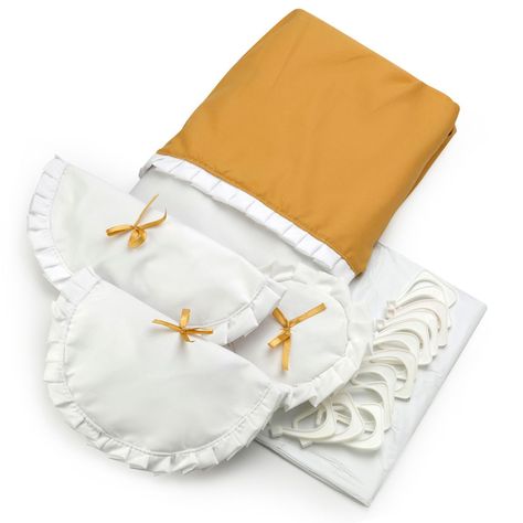 Juego de Cortina para Baño 6 Piezas Mostaza-1