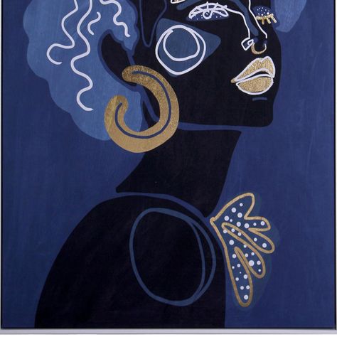 Cuadro Decorativo Makeba Blue 120 x 80-1
