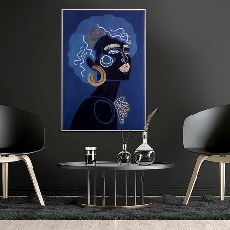 Cuadro Decorativo Makeba Blue 120 x 80-3