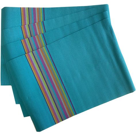 Set de Individuales Decorativo Toskana 4 Piezas Turquesa-0