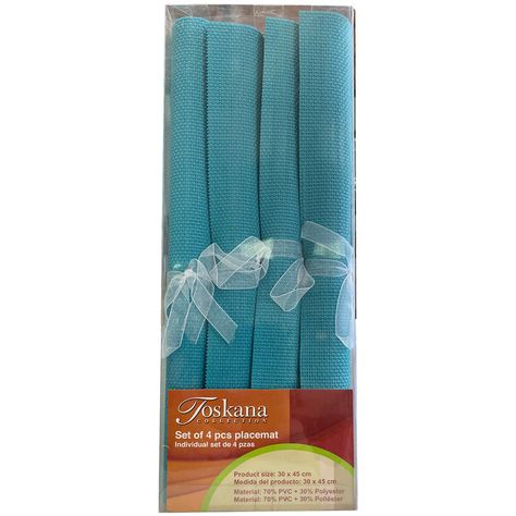 Set de Individuales Decorativo Toskana 4 Piezas Turquesa-2