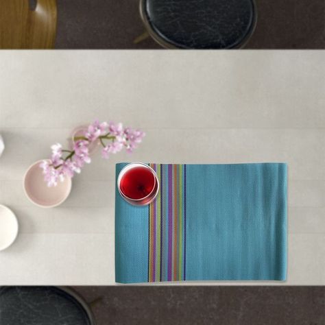Set de Individuales Decorativo Toskana 4 Piezas Turquesa-3